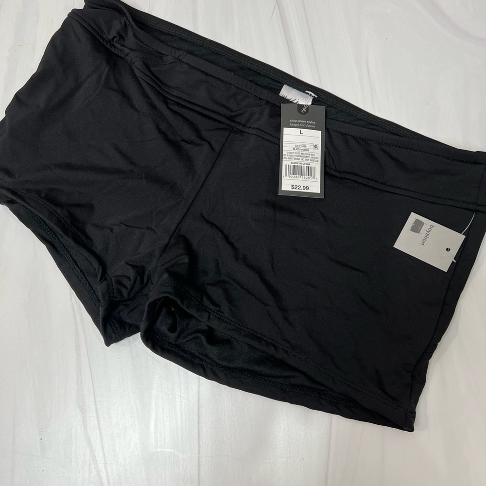 Target womens Mossimo size L boy short bathing suit bottoms